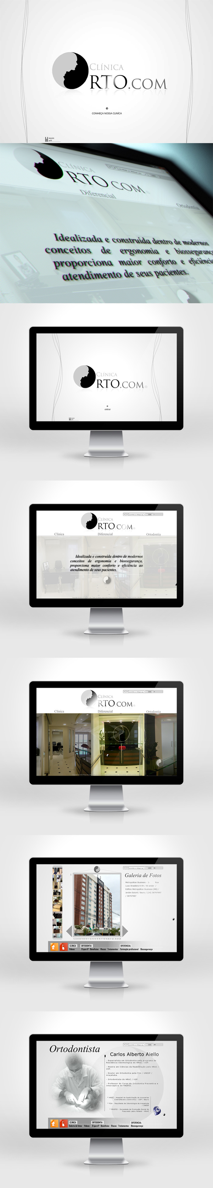 Site Institucional da Clínica Orto.com